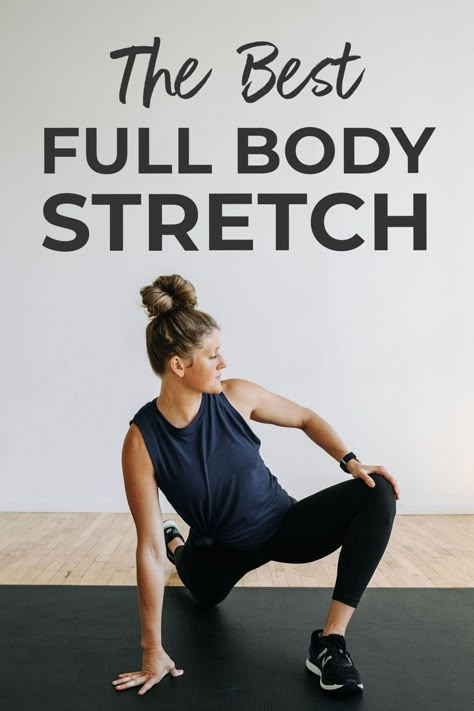 Follow along with this 10-minute FULL BODY STRETCH ROUTINE at home. The perfect way to cool down after a home workout, or add this full body stretching routine to your next active recovery day. Designed to release low back pain, tight hips and tense muscles, these 15 stretching exercises are for beginners and advanced athletes. This daily stretching routine is for anyone looking to gain flexibility, increase range of motion, prevent injury! A quick, 10-minute stretch! Beginner Stretches, Full Body Stretching Routine, Postpartum Workout Plan, Gain Flexibility, Daily Stretching, Hyperbolic Stretching, Daily Stretching Routine, Daily Stretches, Body Stretching