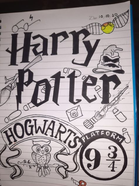 Harry Potter Cover Page, Harry Potter Journal Pages, Harry Potter Diary, Harry Potter Words, Harry Potter Notebook, Make A Book Cover, Harry Potter Journal, Harry Potter Book Covers, Drawer Decor