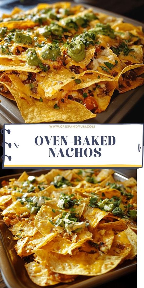 Get ready for the ultimate snack experience with these Oven-Baked Nachos! Crispy tortilla chips piled high with melted cheese, savory toppings, and a zesty kick – this easy recipe is perfect for game nights, parties, or a cozy movie marathon. Customize them with your favorite ingredients, and watch as they disappear in seconds. Simple to make, irresistibly delicious, and guaranteed to satisfy every craving! Nachos In Oven, Board Game Diy, Ultimate Nachos, Super Bowl Party Food Ideas, Baked Nachos, Super Bowl Party Food, Game Diy, Bowl Party Food, Olive Relish