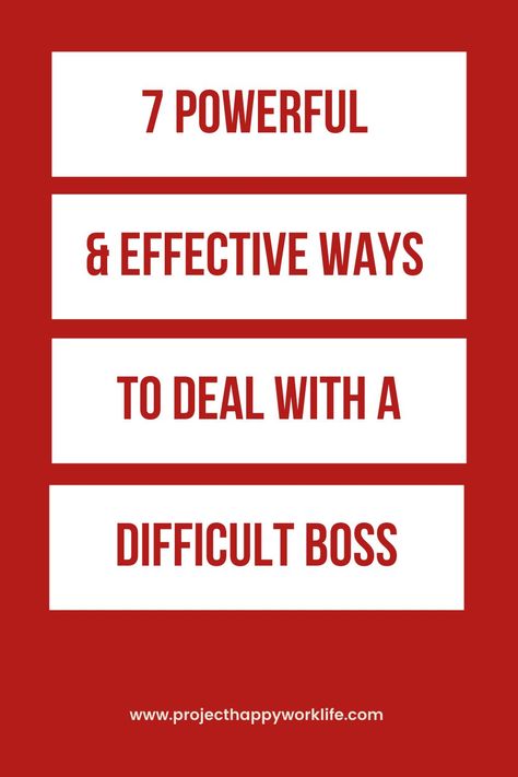 Your boss can have the biggest impact on how you feel at work. While you don’t control who ends up being your leader, you do have the responsibility for managing them. So if you are stuck with a bad boss, don't let them take you down. Learn the 7 most powerful and effective strategies on how to cope and deal with a difficult boss. Bad Leadership, Bad Temper, Good Boss, Bad Boss, Performance Reviews, How To Apologize, Leadership Skills, Career Development, Work Life