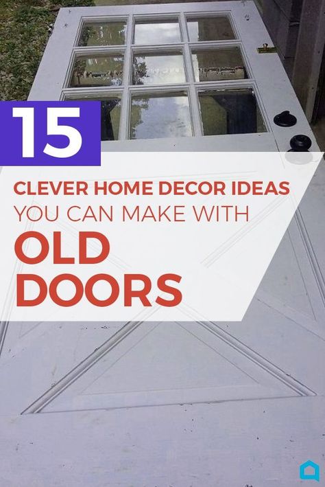 You've never seen upcycles as clever as this. Upcycle French Doors, Glass Panel Door Repurpose, Old French Doors Repurposed, Upcycle Door Ideas, Upcycle Old Doors, Handyman Hacks, Recycle Items, Upcycle Door, Diy Doors