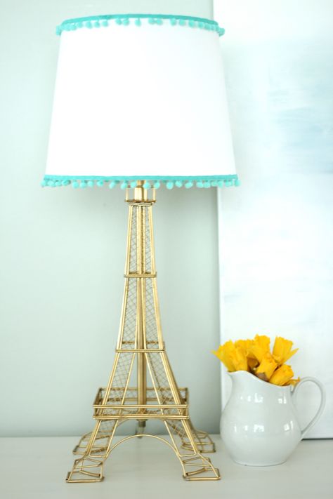 IMG_4201 Paris Girls Bedroom, Paris Theme Room, Diy Eiffel Tower, Eiffel Tower Lamp, Tower Lamp, Paris Themed Bedroom, Eiffel Tower Decorations, Paris Rooms, Springtime In Paris