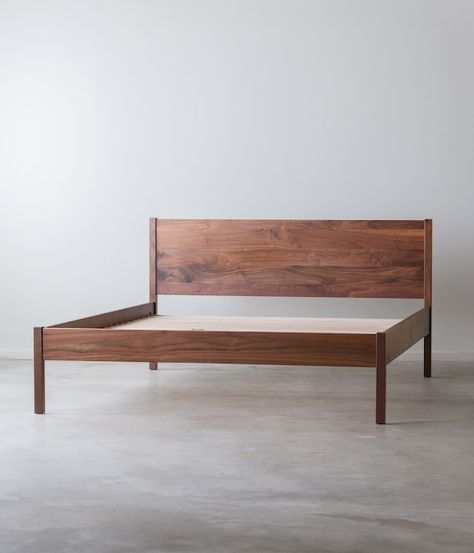 Simple Wooden Headboard, Simple Wood Headboard, Simple Wooden Bed Frame, Wooden Bed Design Modern Simple, Simple Wood Bed, Simple Wooden Bed Design, Simple Wooden Bed, Wood King Bed Frame, Cherry Bed