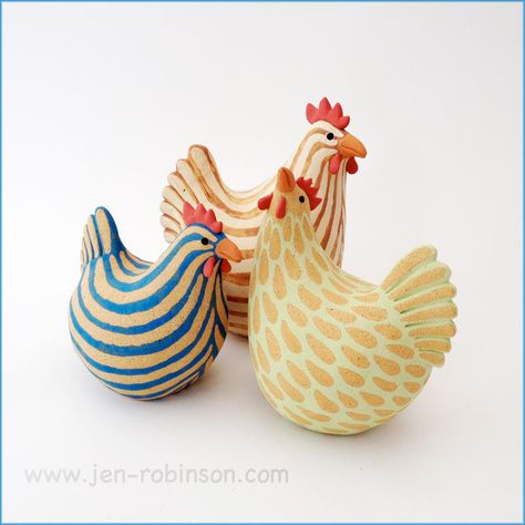 Ceramic Chicken, Clay Birds, Pottery Animals, Keramik Design, Chicken Art, Pottery Classes, Ceramic Animals, Clay Art Projects, Bird Sculpture