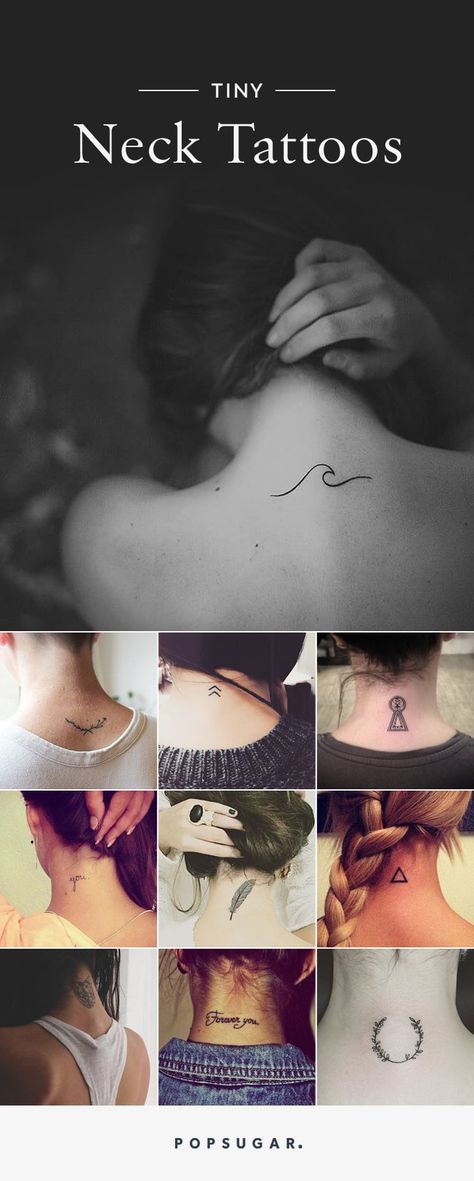 Slide 65 of 65 Tattoos Tiny, Tattoo Spots, Neck Tattoos Women, Back Of Neck Tattoo, Inspiration Tattoos, Neck Tattoos, Diy Tattoo, Little Tattoos, Trendy Tattoos