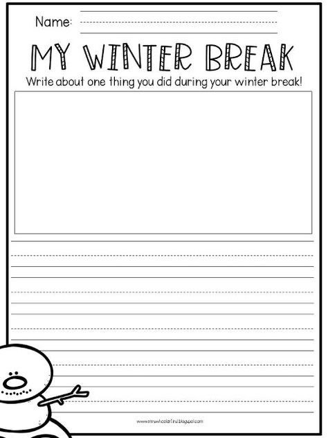 January Classroom Activities, January In The Classroom, Holiday Classroom Management, January Classroom Management, Second Grade January Activities, January Writing Center Preschool, Phonics Bulletin Board, Positive Notes Home, Free Writing Paper