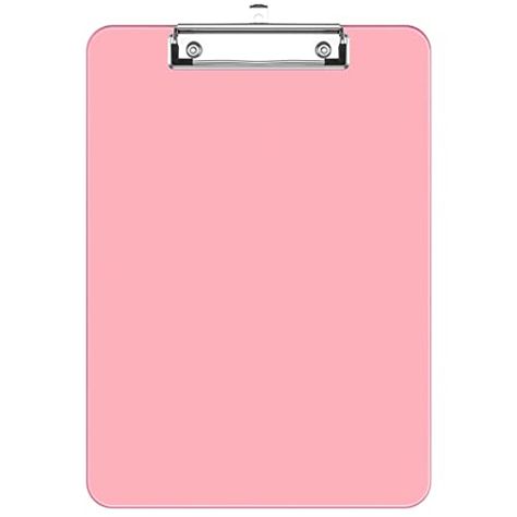 Rimilak Plastic Clipboards with Low Profile Metal Clip, Translucent Clip Board, 12.5 x 9 Inch Letter Size | Office Supply | Back to School, Pink Mini Clipboards, Foldable Clipboard, Nurse Clipboard, Black Clipboard, Pink Clipboard, Clipboard Storage, Clip Board, Pink Office, Clipboard