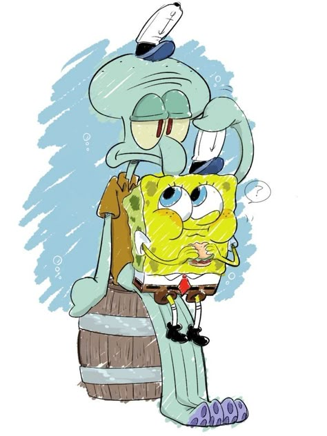 Spongebob Squarepants Drawing, Imagination Spongebob, Spongebob Squidward, Spongebob Cartoon, Spongebob Drawings, Spongebob Painting, Spongebob Square, Cute Octopus, Spongebob Wallpaper