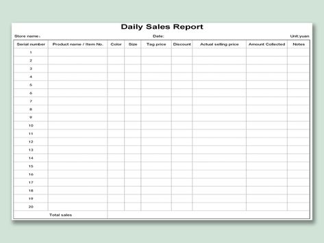 Daily Sales Report Template Excel Free Daily Sales Report Template, Sales Report Template, Sales Report, Resume Template Examples, Web Software, Free Business Plan, Business Report, Schedule Templates, Dashboard Template