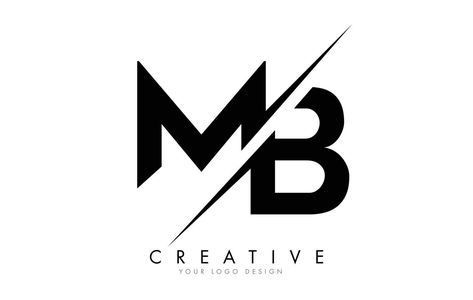 MB M B Letter Logo Design with a Creative Cut. Mb Logo Design Letter, Mb Logo Design, M B Logo, Mb Logo, B Letter Logo, Logo Monogramme, B Letter, Android Wallpaper Dark, Edit Logo