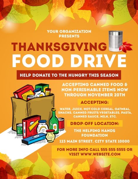 thanksgiving food drive flyers, food drive donation flyer templates, canned food drive flyers, thanksgiving food drive fundraiser, holiday charity drive flyers. Food Drive Flyer Template Free, Canned Food Drive Poster, Thanksgiving Food Drive Flyer, Charity Drive Ideas, Food Drive Poster Ideas, Food Drive Ideas, Thanksgiving Fundraiser, Thanksgiving Food Drive, Donation Flyer