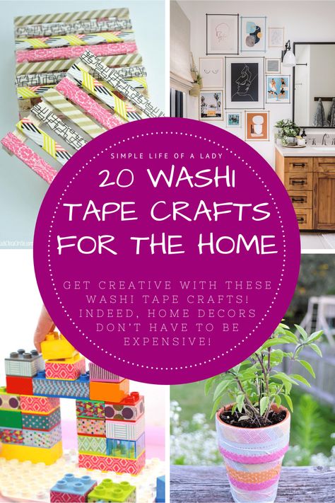 Washi tape crafts cost much less that the usual home decors you may find in stores. Check out these various DIY projects that you will surely enjoy! Craft Ideas For Decoration, Washi Tape Wall Decor, Diy Washi Tape Crafts, Washi Tape Wall, Washi Tape Uses, Washi Tape Storage, Crafts Cheap, Diy Washi Tape, Decoupage Plates