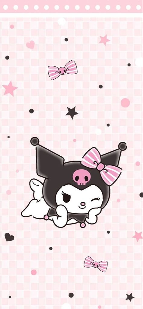 Kuromi Homescreen Wallpaper, Kuromi Homescreen, My Melodi, Scared Quotes, Kuromi Wallpaper, Sanrio Wallpapers, 3d Wallpaper Cute, Pretty Wallpapers Tumblr, Wallpaper Iphone Neon