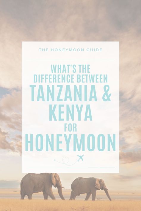 Two incredible safari honeymoon destinations, but what exactly is the differences between them and how do you decide which one is best? Let's breakdown the differences between Tanzania & Kenya for honeymoon Kenya Honeymoon, Zanzibar Honeymoon, South Africa Honeymoon, Africa Travel Beautiful Places, Africa Honeymoon, Tanzania Travel, African Travel, Africa Destinations, Travel Destinations Asia