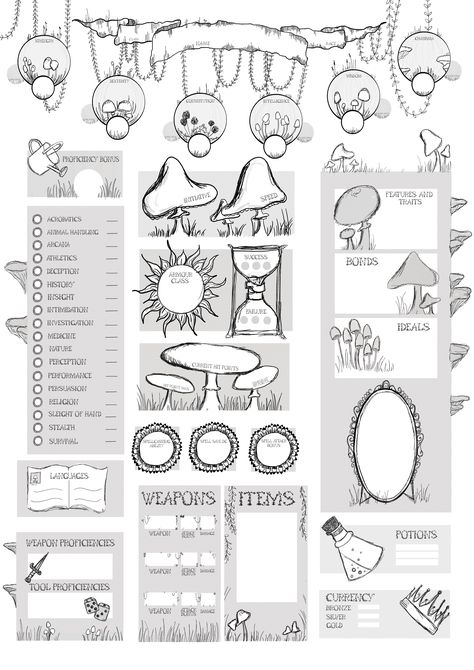 Dungeoneers Pack Dnd, D N D Character Sheets, Blank Dnd Character Sheet, Cute Character Sheet Dnd, Dnd 5e Character Sheet Printable, Dnd Character Template, Dnd Character Goals, D D Character Sheet 5e, How To Make Dnd Character