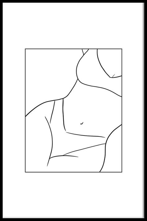 Painting Ideas Body Art, Body Outline Art, Abstract Body Line Art, Body Art Drawing, Body Line Art, Body Outline, Body Image Art, Line Art Poster, Easy Drawing Steps