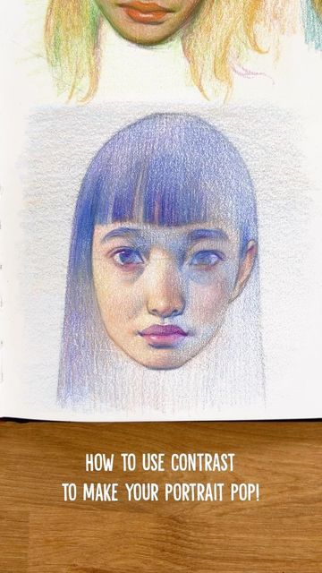 Chris Hong Art, Strathmore Sketchbook, Color Pencil Sketch, Colored Pencil Portrait, Color Pencil Illustration, Skillshare Classes, Arte Inspo, Color Pencil Art, Pencil Portrait