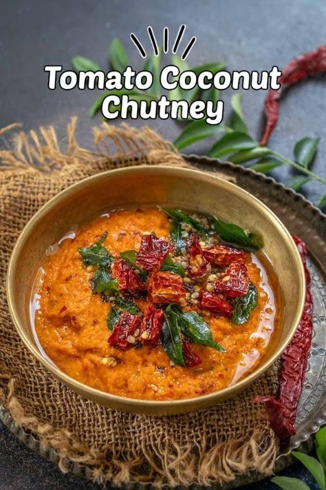 Tomato Coconut Chutney is a delicious South Indian chutney made with fresh tomatoes, coconut, and a few other ingredients. Use my easy recipe to make it. Coconut Chutney Recipe, Indian Chutney, Chutney Recipe, Coconut Chutney, Fresh Tomatoes, Chutney, Easy Recipe, Tomatoes, Make It