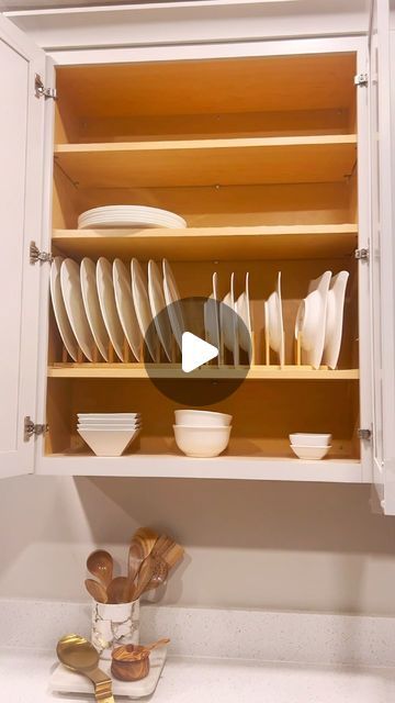 Isis T Harris on Instagram: "I’m loving how my organized cabinet makes me so happy What do you think about those plate organizers?  I have have always stock my plates in my previous home  homes but decided to these wooden organizer and what’s difference it made  they are great. This set I purchased came with 4organizers.  Comment Plates to get the link to check them out.  #plateorganizer #kitchenorganizationtips #newhome #kitchenorganizers #cabinetorganizer #cabinetorganization #organizationtips #organizationideas #amazonhome jay_lina_decor and 483 others commented" Plate Organizer, Wooden Organizer, Kitchen Hacks Organization, Cabinet Making, Cabinets Organization, Cabinet Organization, Diy Home Improvement, Amazon Home, Kitchen Organization