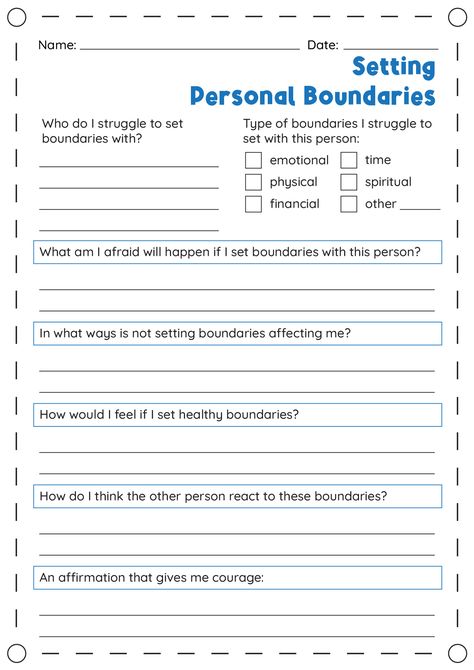 Setting Personal Boundaries Worksheets Healthy Friendships Worksheet, Boundaries Counseling Activities, Boundary Setting Activities, Setting Healthy Boundaries Worksheet, Self Empowerment Worksheets, Healthy Vs Unhealthy Relationships Worksheets, Boundaries Group Therapy, Setting Boundaries Activities, Boundaries Therapy Activities