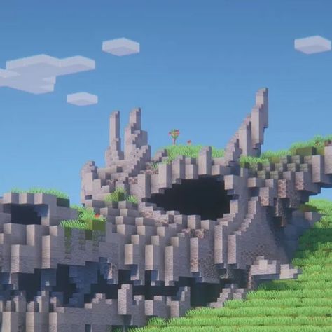 Dragon Builds Minecraft, Dragon House Minecraft, Dragon Head Minecraft Build, Minecraft Bone Build, Minecraft Dragon Head Build, Dragon Head Minecraft, Minecraft Skeleton Head Build, Minecraft Deep Slate Build, Dragon Egg Display Minecraft