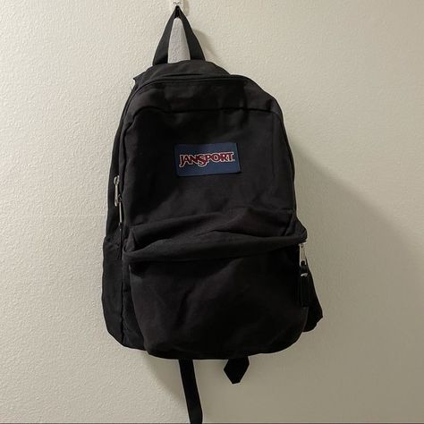 School Backpack Jansport, School Backpack Black, Black Jansport Backpacks, Black Jansport, Mochila Jansport, Mochila Nike, Black School Bags, High School Backpack, Stylish School Bags