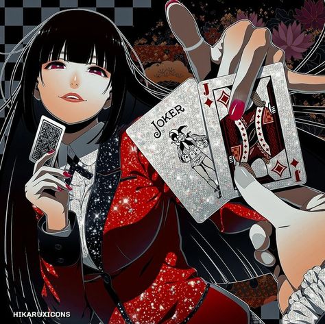 Yumeko Tattoo, Kakegurui Official Art, Yumeko Icons, Kakegurui Characters, Yumeko Jabami Icon, Kakegurui Icons, Anime Kakegurui, Jabami Yumeko, Sketchbook Cover