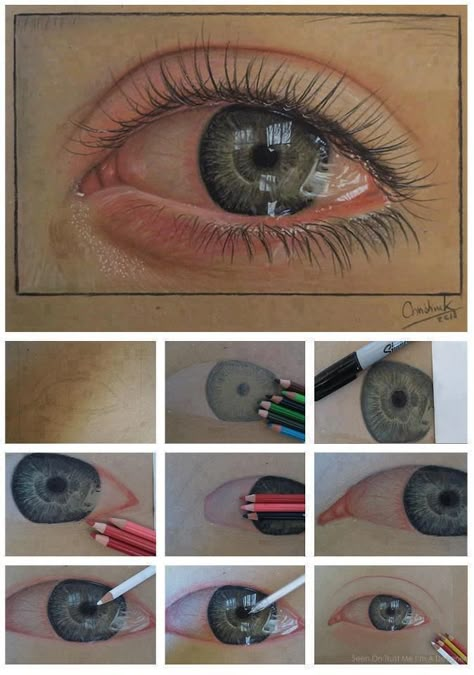 Eye Pencil Drawing, Realistic Eye Drawing, Eye Drawing Tutorials, Eye Sketch, 3d Drawings, Amazing Drawings, Pencil Art Drawings, Art Instructions, Color Pencil Art