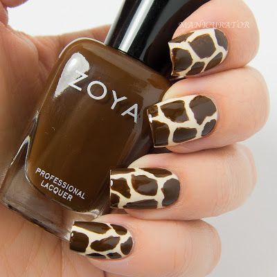 manicurator: Digit-al Dozen September Spectacular Animal (Giraffe) Nail Art with Zoya Giraffe Nails, Animal Print Nails Art, Animal Nail Art, Animal Nails, Animal Print Nails, New Nail Art, Trendy Nail Art, Giraffe Print, Funky Nails