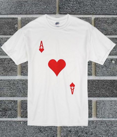 Playing Card Shirt, Dads 70th Birthday, Ace Shirt, Ring Dunk, Team Outfits, Typographic Poster Design, Hearts Playing Cards, Queen Of Hearts Costume, Pastel Birthday