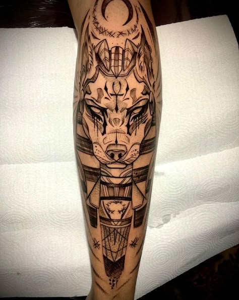 62+ Egyptian Anubis Tattoo Ideas That Will Blow Your Mind 37 Outsons Seth Tattoo Egyptian, Egyptian Gods Tattoo, Seth Tattoo, Egyptian Sleeve, Bastet Tattoo, Egyptian Eye Tattoos, Fierce Tattoo, Tattoo Pierna, Horus Tattoo