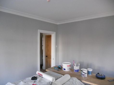 Pavilion Grey office  This is the colour we're thinking... Gym Paint Colors, Home Gym Paint Colors, Pavilion Grey, Lounge Room Styling, Grey Office, Paint Color Schemes, Living Room Color Schemes, Farrow And Ball, Living Room Organization