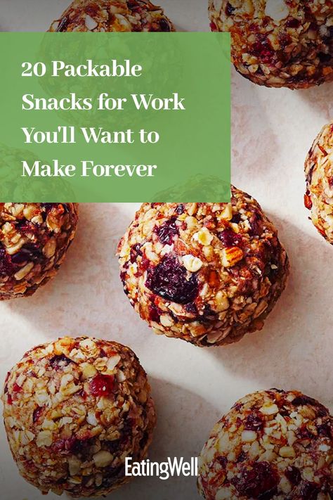 These satisfying snacks are perfect for packing for work. From energy balls to creamy dips, these four- and five-star recipes are so good, you’ll want to make them forever. Recipes like our Snickerdoodle Almonds and our High-Fiber Guacamole Snack Jar are flavorful and filling to munch on. Snacks To Pack For Work, Packable Snacks, Low Cholesterol Snacks, Heart Healthy Desserts, Easy Snack Mix, Low Sodium Snacks, Healthy Snacks Ideas, Creamy Dips, Snack Mix Recipe