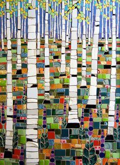 Mosaic Gallery — Michael Sweere Mosaic Mosaic Stained, Quilt Modernen, Mosaic Madness, Modern Mosaics, Landscape Quilts, Mosaic Artwork, Mosaic Garden, Mosaic Projects, Mosaic Designs