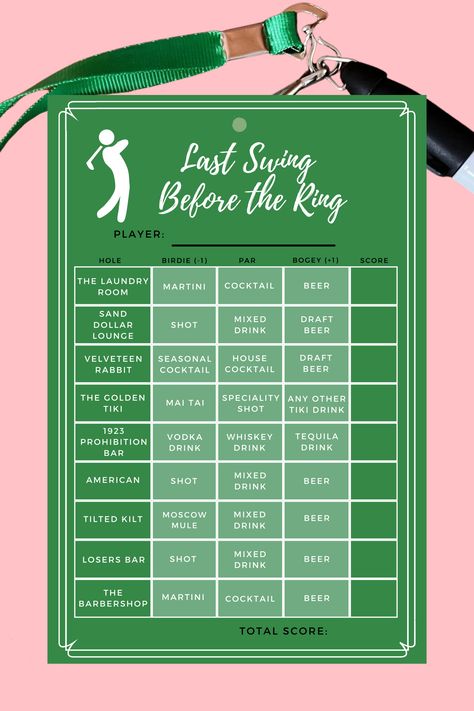 Elevate your night out with the ultimate Bar Golf drinking game! 🍻 Turn any pub crawl into a hilarious competition with our printable template. Each 'hole' is a unique bar, complete with drinks labeled as 'par,' 'bogey,' and 'birdie.' 🏌️‍♂️ Get ready for a night of laughs, friendly competition, and unforgettable memories! Perfect for parties, stag dos, and casual get-togethers. Download and print today for an epic night out! 🥂 #BarGolf #DrinkingGame #PubCrawlFun Pub Golf Scorecard, Bar Golf, Pub Golf, Las Vegas Bars, Vegas Bars, Bar Shots, Golf Scorecard, Bar Crawl, Golf Outing