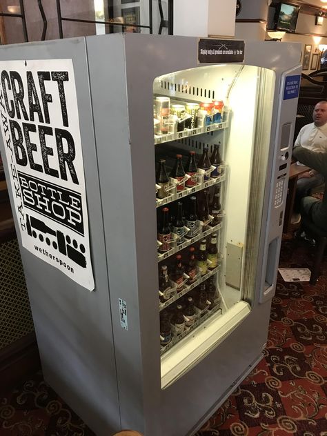 A craft beer vending machine in the pub Beer Vending Machine, Community Ideas, The Pub, A Craft, Vending Machine, Antique Collection, Craft Beer, Liquor Cabinet, Beer