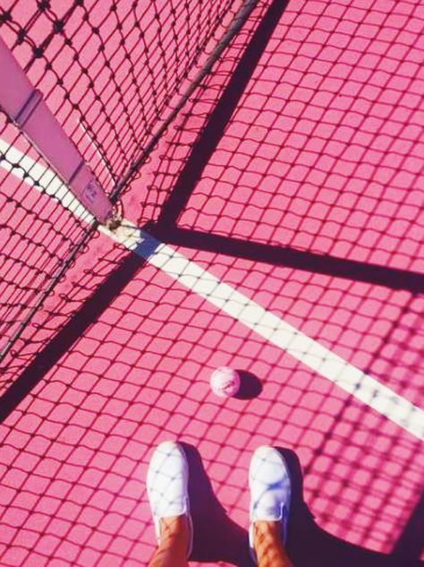 Pink tennis court #tennis #pink #aesthetic #whitevans #tenniscourt