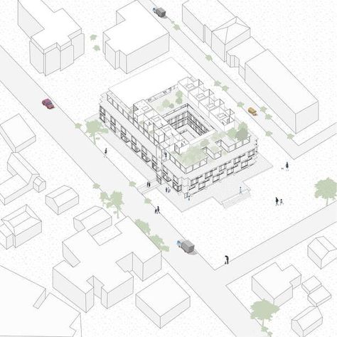 Recreate: From Library to Artist-In-Residency Program  | Andrea Porras | Archinect Artist In Residence, Artist Residency, Artist Residency Program, Library Project Architecture, Student Residence Architecture, Program Adjacency Diagram, Artist Residence Architecture, Student Centre Architecture, Architecture Student