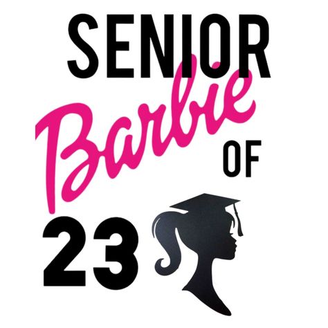 Senior Barbie, Prom 2k24, Barbie Font, Sweet Potato Recipes Fries, Senior Jackets, School Related, Graduation Shirts, Tat Ideas, Senior Year