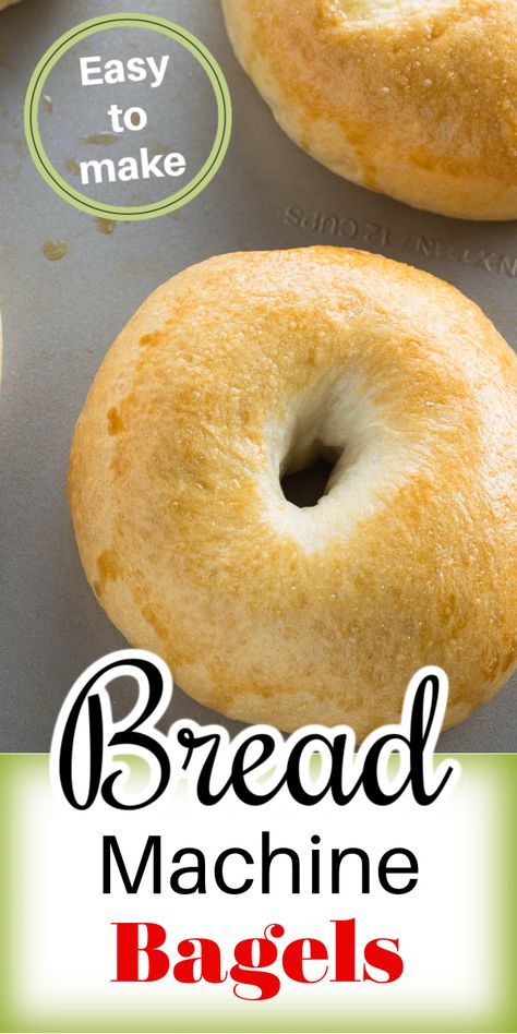 Making homemade bagels is easy using your bread machine. Fresh bagels that are soft, chewy and delicious! via @artandthekitch Bagel Recipe Bread Machine, Bread Machine Bagels, Bread Machine Recipes Healthy, Bread Machine Recipes Sweet, Easy Bread Machine Recipes, Keto Bread Recipe, Bagel Bread, Best Bread Machine, Coconut Flour Bread