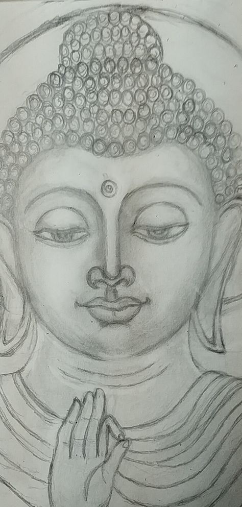 Buddha Drawing, Buddha Doodle, Standing Buddha, Buddha Art Drawing, Tutorials Drawing, Buddha Painting, Indian Folk Art, Sketches Simple, Buddha Quotes