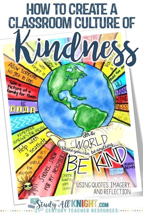 Creating a #kindness culture in the classroom can be easy with this FREE download. It's great to use at back to school time when emotions are running high, when behavior is out of control, during counseling sessions, to build classroom community, or just to reinforce the classroom community you've worked so hard to create! #Classroommanagement problems will be a thing of the past when you use this freebie with your 4th, 5th, 6th, 7th, 8th, 9th, 10th, 11th, or 12th grade classroom students! Kindness Art Projects, Theatre Background, Kindness Month, Kindness Activities For Kids, Medieval Theatre, Kindness Art, Using Quotes, School Diy Ideas, Knight Medieval