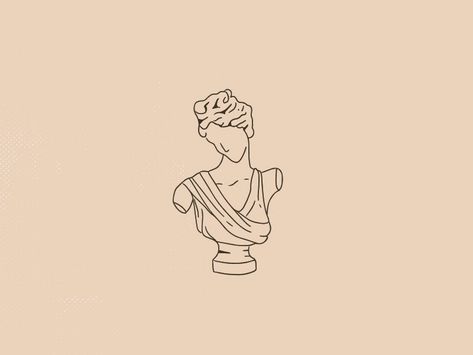 Studio Illustration, Statue Tattoo, Geniale Tattoos, Line Art Tattoos, Dainty Tattoos, Skin Art, Piercing Tattoo, Mini Tattoos, Minimalist Tattoo