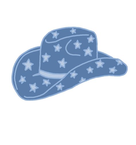 Cowboy Hat Aesthetic Drawing, Cowboy Hat Wallpaper, Blue Cowboy Aesthetic, Blue Cowboy Hat Wallpaper, Cowboy Hat Graphic, Cowboy Hat Sticker, Yeehaw Cowboy Hat Sticker, Sombrero Cowboy, Preppy Stickers