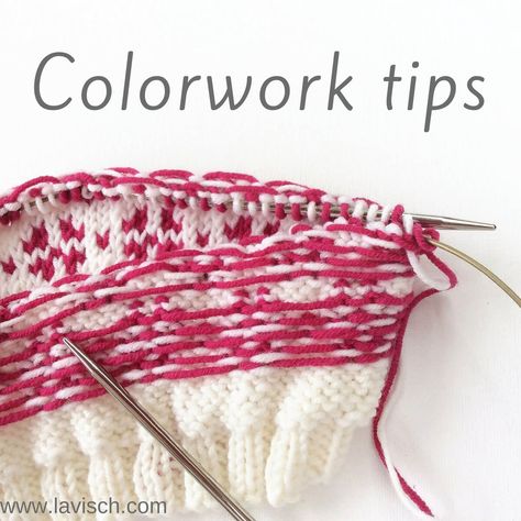 Knitting colorwork can be daunting when starting out. Read for some colorwork tips that make it easier to do and get a lovely result! Knitting Colorwork, Colorwork Knitting Patterns, Tutorial Knitting, Knitting Hacks, Bamboo Knitting Needles, Knitting Help, Fair Isle Knitting Patterns, Colorwork Knitting, Knitting Instructions