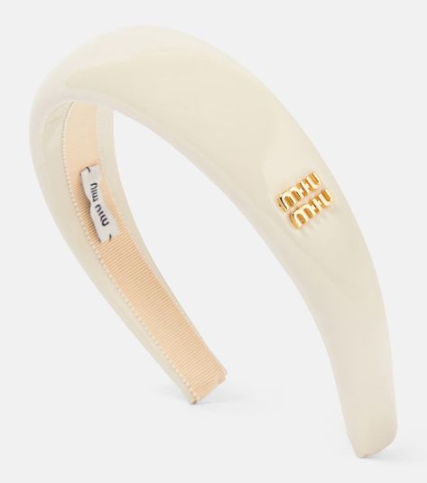 Miu Miu Headband, Dr Accessories, Bridal Logo, Luxury Headbands, Leather Headband, Beachy Style, Leather Headbands, Closet Accessories, Jewelry Accessories Ideas