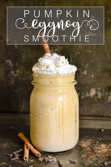 This Healthy Pumpkin Eggnog Smoothie a simple, yet nutritious drink that will be a real-food holiday pleaser for sure. Eggnog Smoothie, Pumpkin Eggnog, Holiday Smoothies, Gluten Free Holiday Recipes, Apricot Smoothie, Gluten Free Holiday, Pumpkin Smoothie, Gluten Free Desserts Recipes, Dairy Free Options