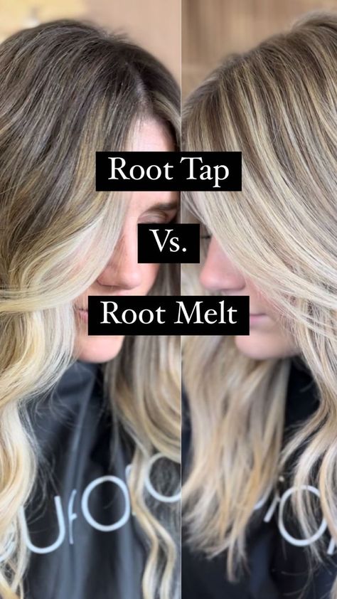 Becky || Hair || Educator on Reels | Trinix · Tainted Love Honey Blonde With Root Melt, Root Tap Vs Root Smudge, Root Tap, Root Melt, Tainted Love, Hair Done, Hair Color And Cut, Honey Blonde, Cut And Color