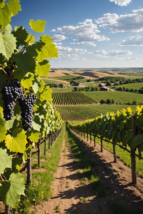 Vineyards of the Prairie: Discovering South Dakota's Wineries Vineyards Aesthetic, Winery Vibes, Grape Farm, Vineyard Landscape, Vineyard Photography, Fruits And Vegetables Pictures, Vineyard Art, Wine Farm, Grape Vineyard