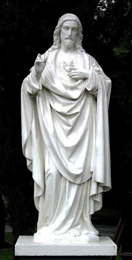 Jesus Christ Statue, Wooden Coffin, Spiritual Garden, Religious Statues, Catholic Wallpaper, Mary Pictures, Jesus Statue, Catholic Statues, Jesus Mary And Joseph